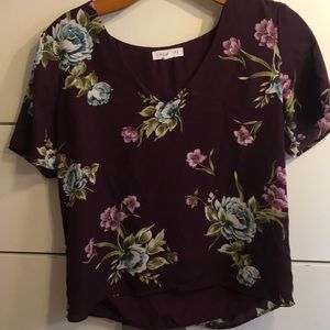 Floral and purple top #nordstrom